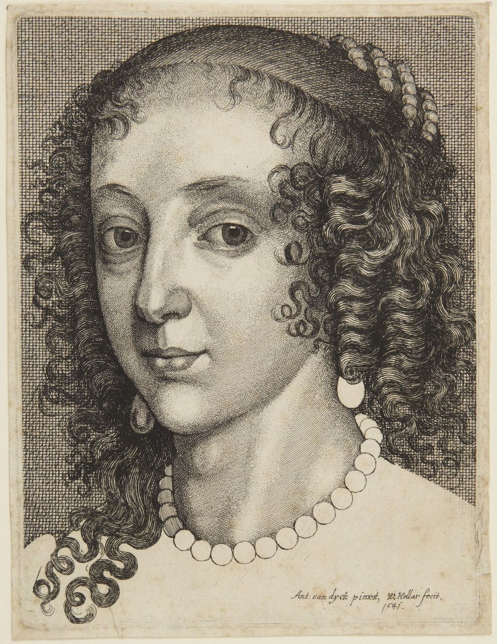Henrietta Marian pää tekijältä Wenceslaus Hollar