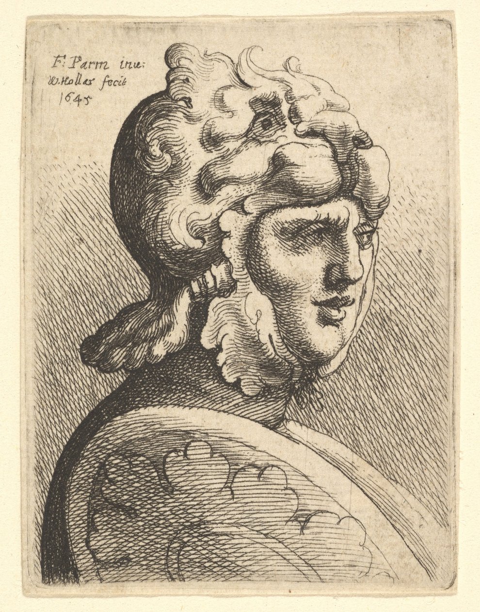 Kypäräpää, 1645. tekijältä Wenceslaus Hollar