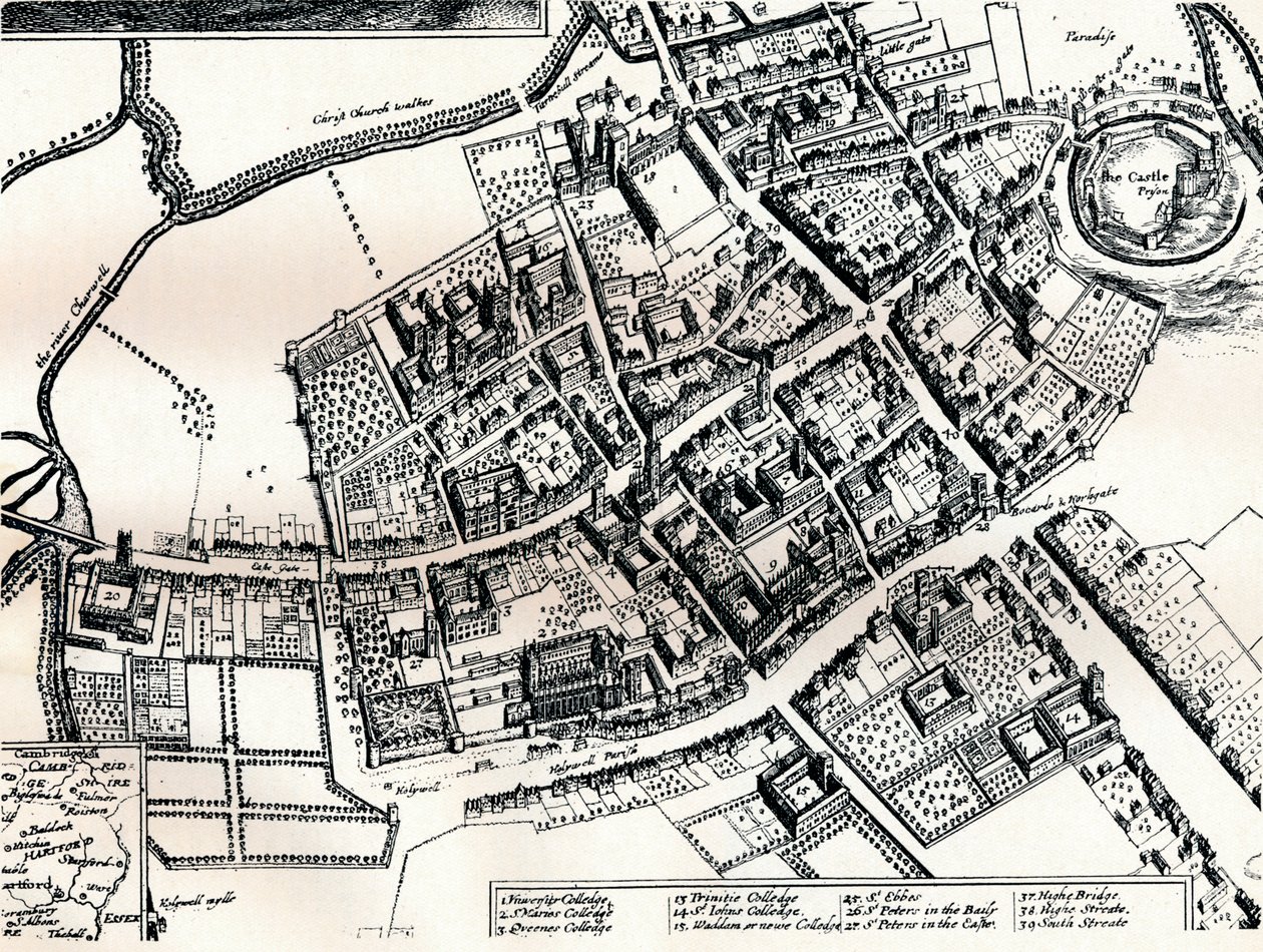 Hollarsin suunnitelma Oxfordista, c1643 tekijältä Wenceslaus Hollar
