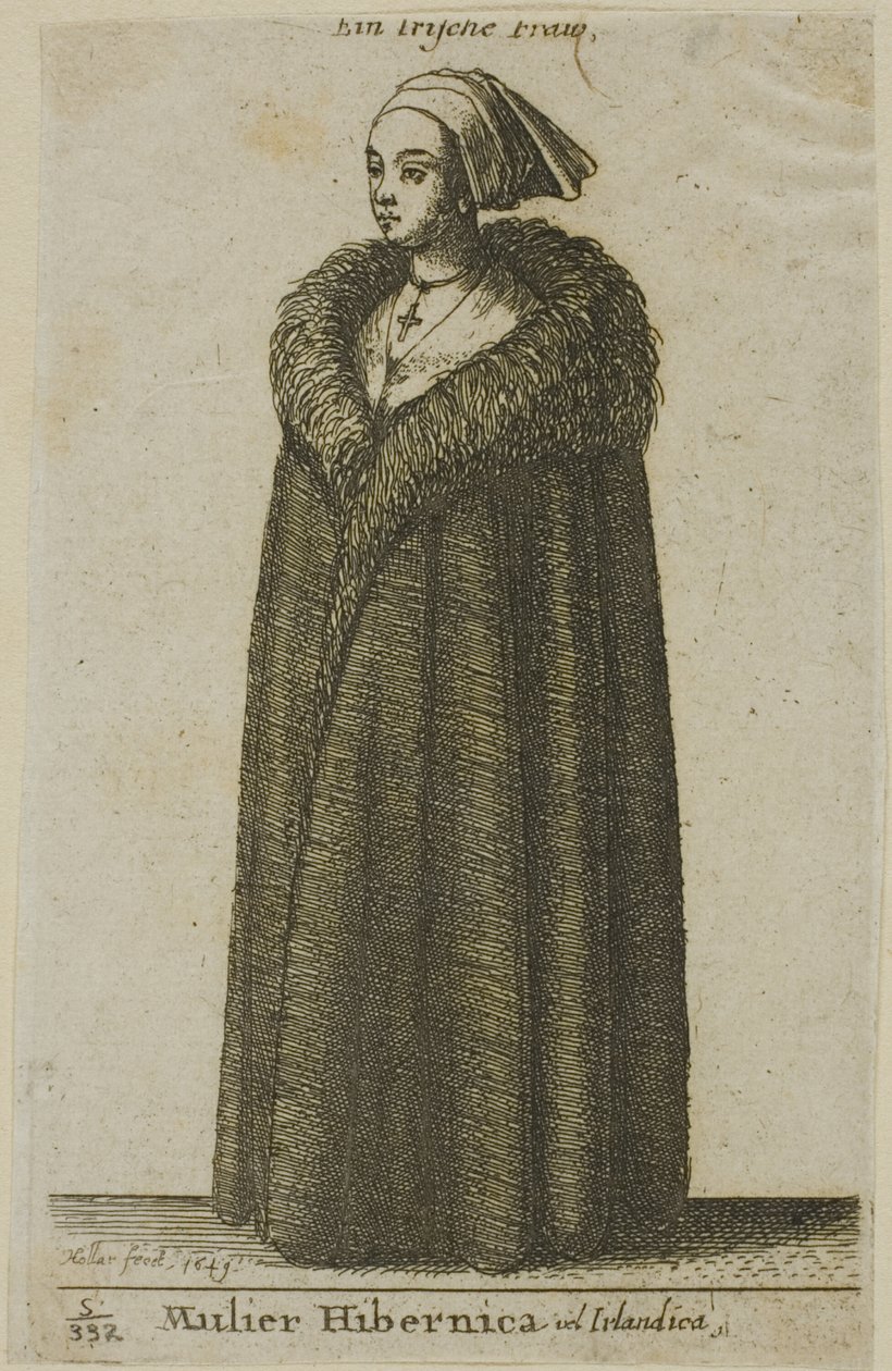 Irlantilainen nainen tekijältä Wenceslaus Hollar