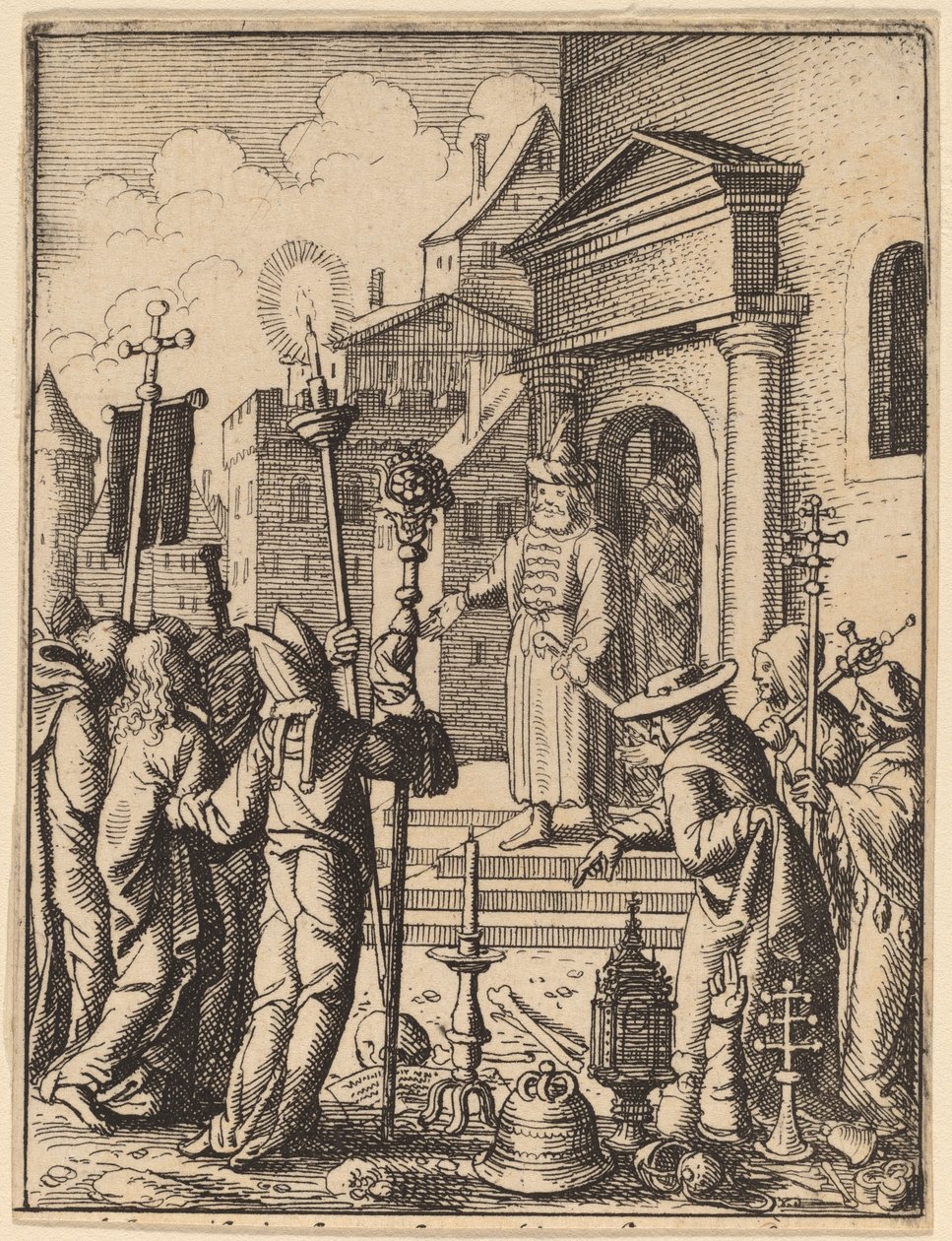 Jeesus Pilatuksen edessä tekijältä Wenceslaus Hollar