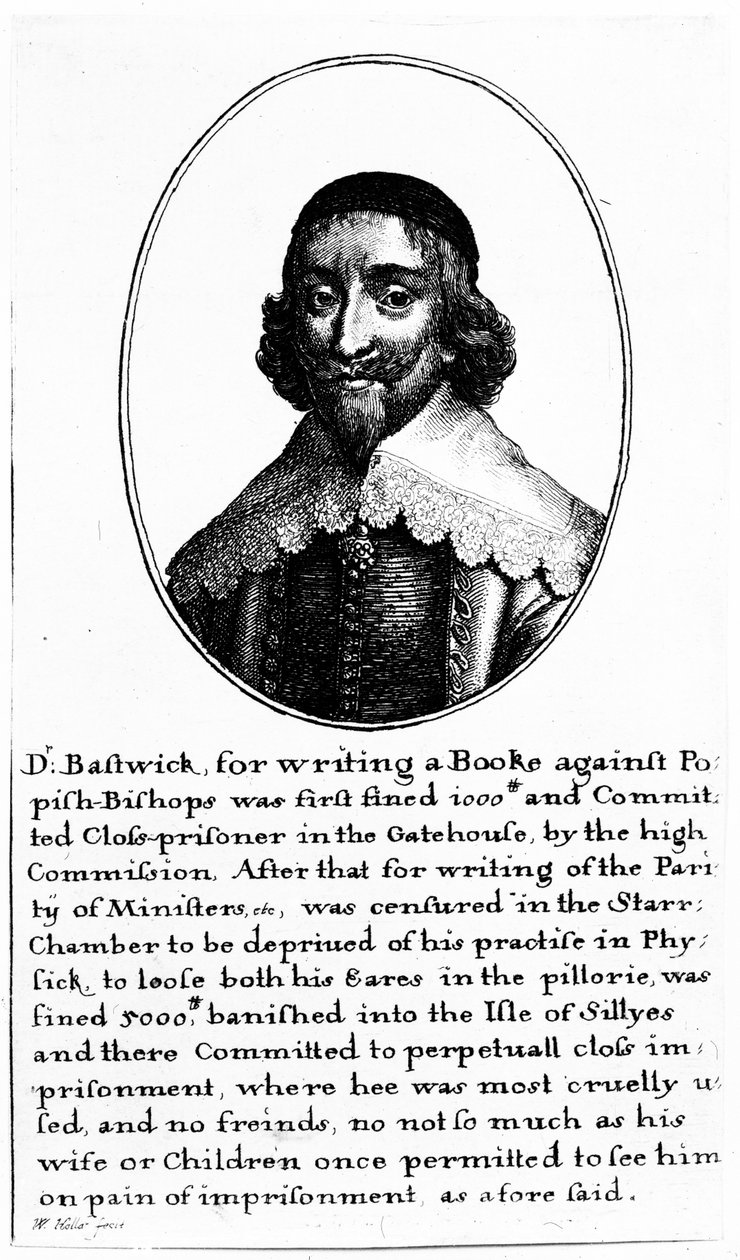 John Bastwick (kaiverrus) tekijältä Wenceslaus Hollar
