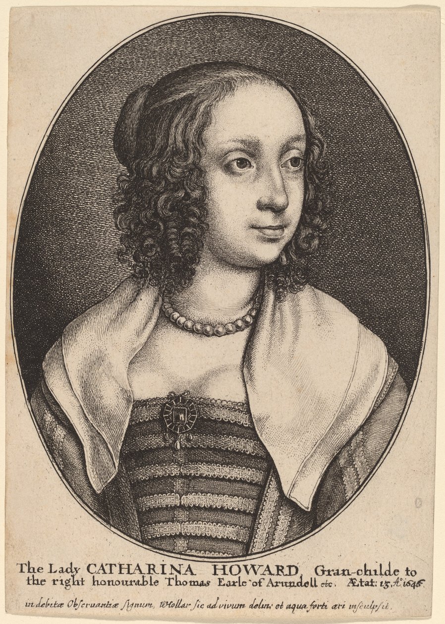 Lady Catherine Howard tekijältä Wenceslaus Hollar