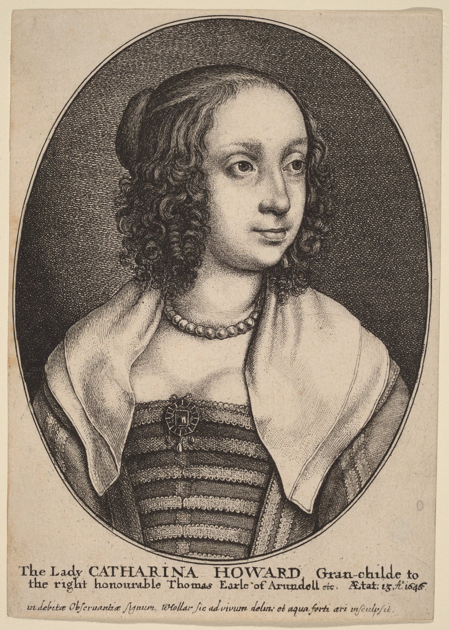 Lady Catherine Howard tekijältä Wenceslaus Hollar