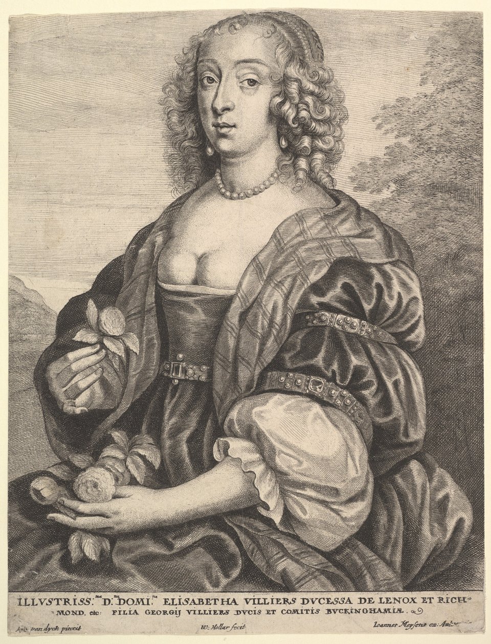 Mary Villiers, Lennoxin ja Richmondin hollantitar, 1625-77. tekijältä Wenceslaus Hollar