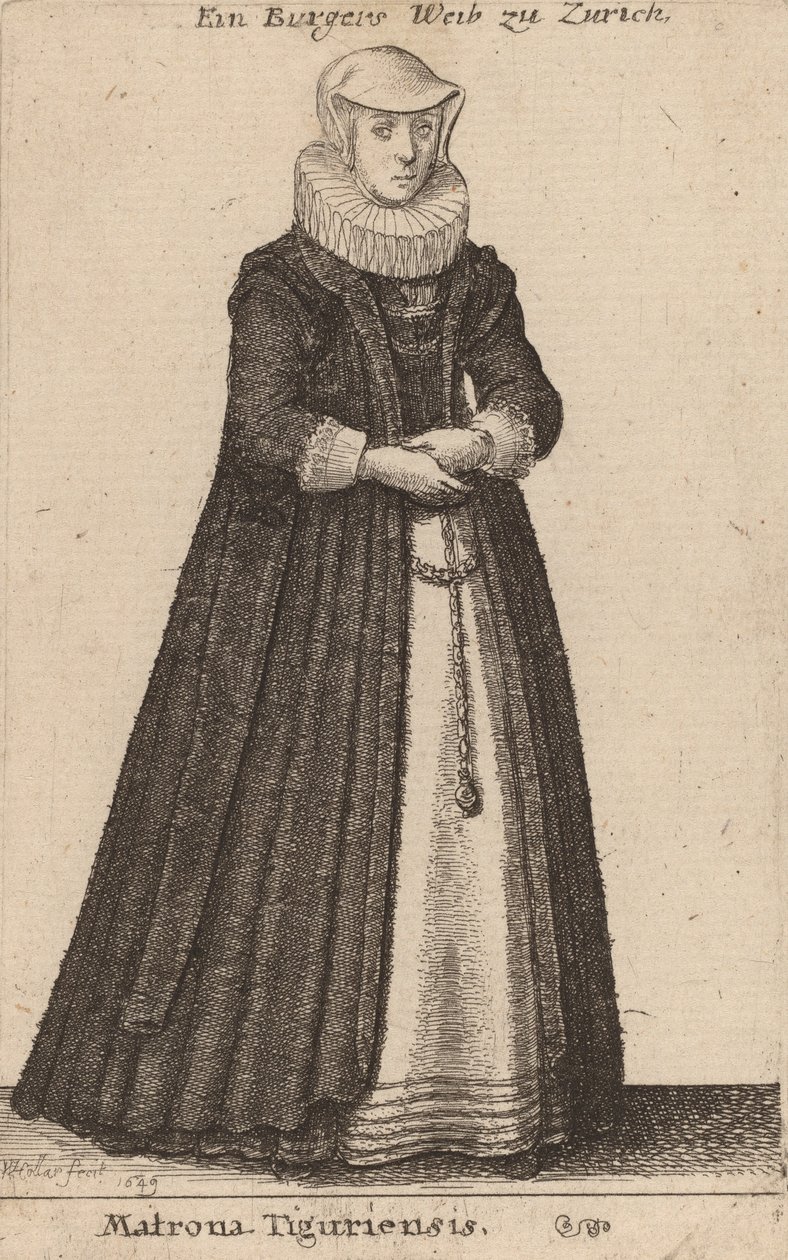 Matrona Tiguriensis, 1649. tekijältä Wenceslaus Hollar