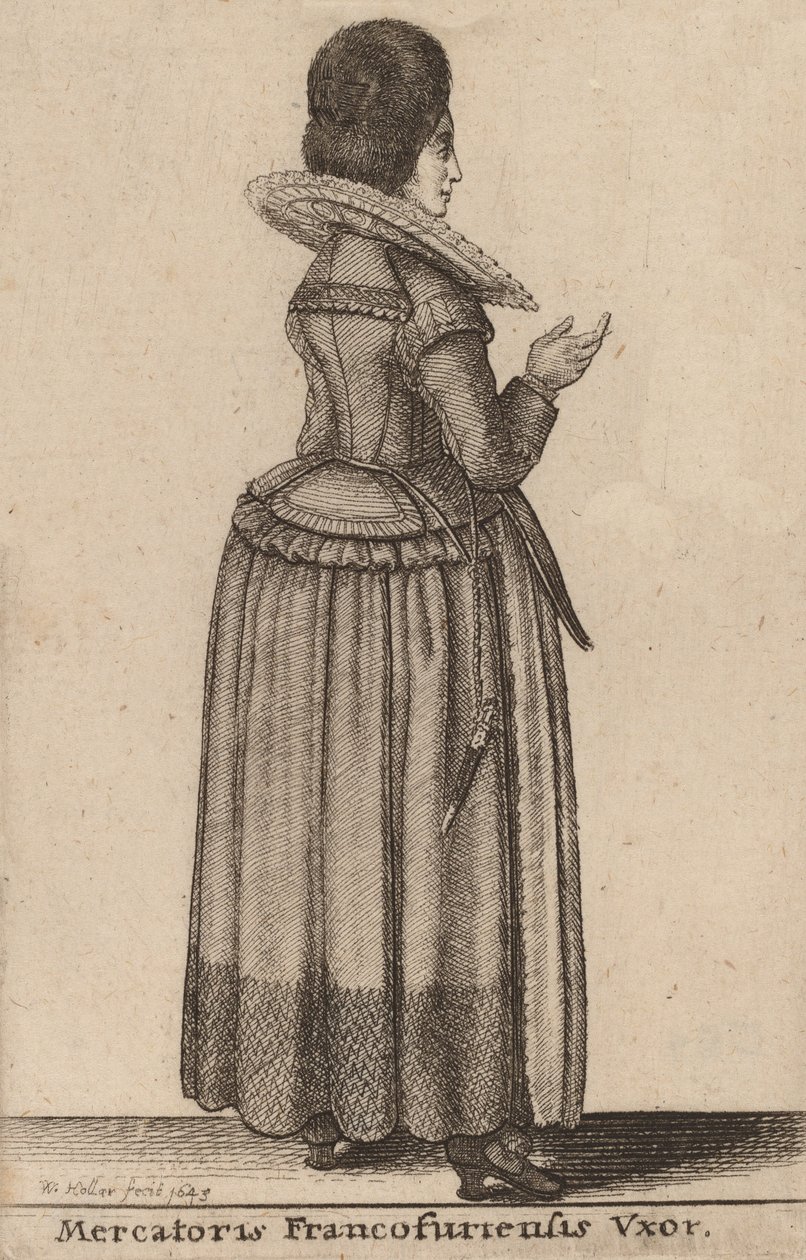 Frankfurtin kauppiaan Vxor, 1600-luku. tekijältä Wenceslaus Hollar