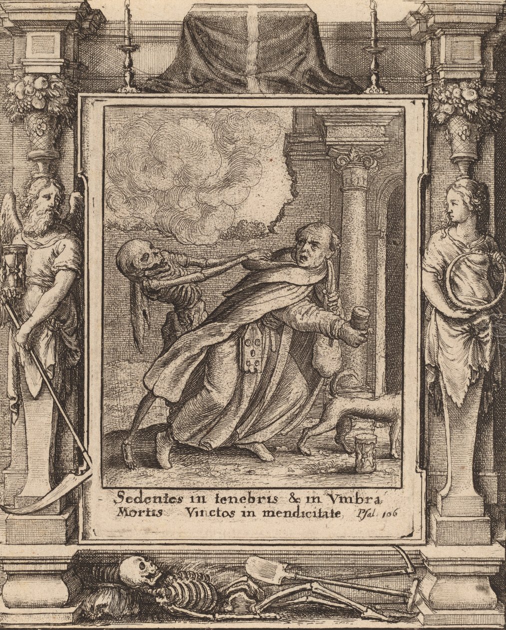 Munkki, 1651. tekijältä Wenceslaus Hollar
