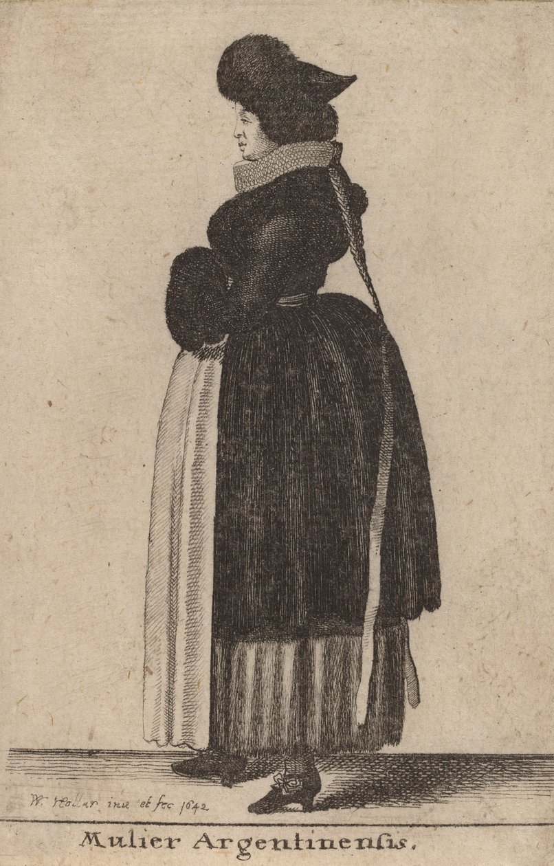 Argentiinalainen nainen, 1642. tekijältä Wenceslaus Hollar