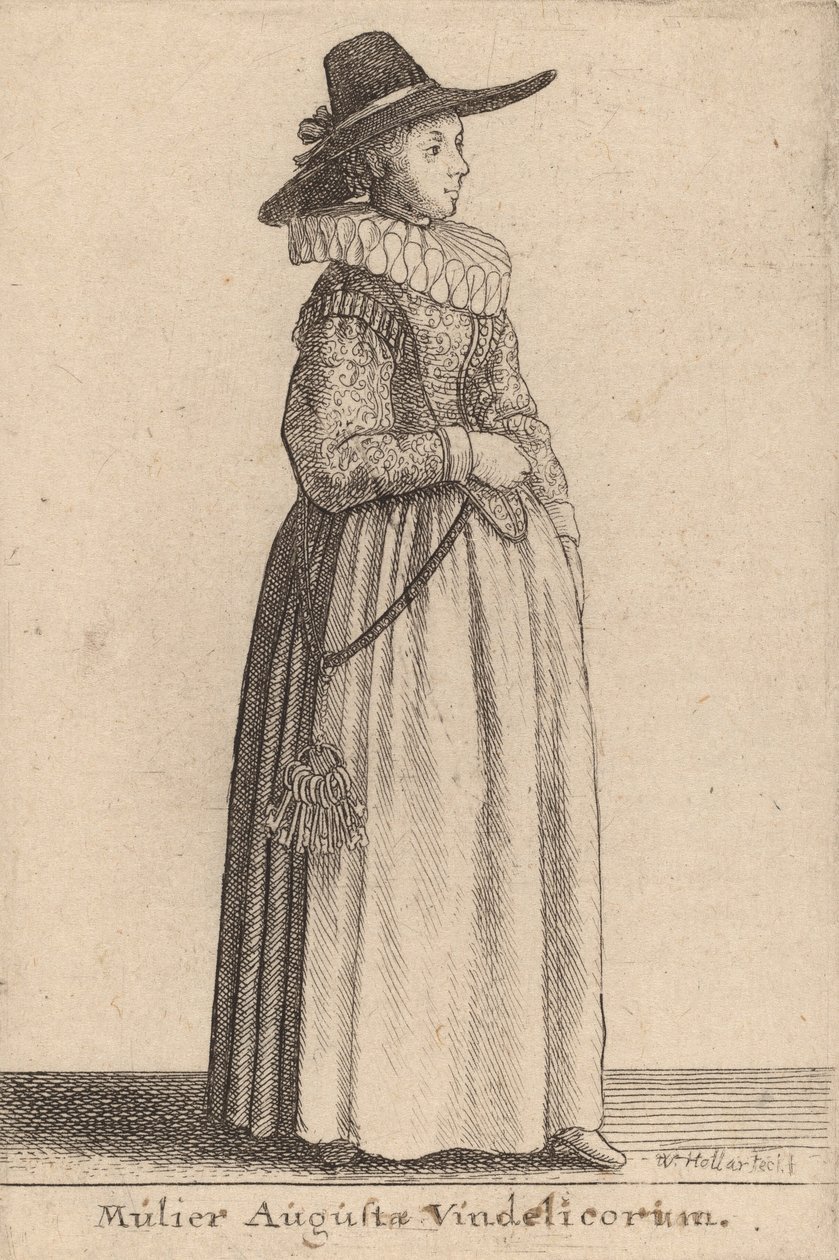 Augusta of Vindelicon vaimo. tekijältä Wenceslaus Hollar