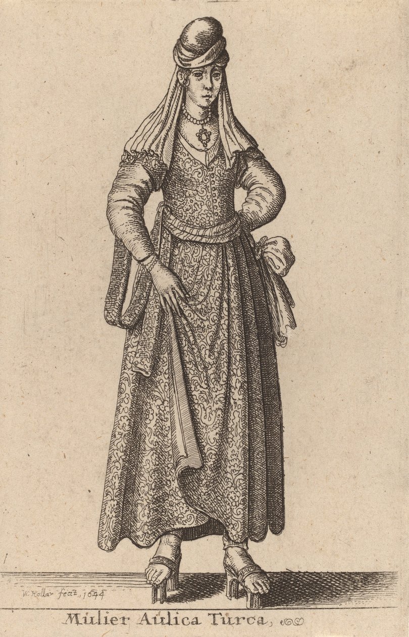 Turkkilainen hovinainen, 1644. tekijältä Wenceslaus Hollar