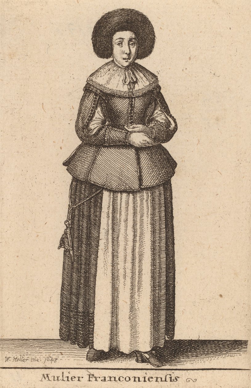 Frankenin nainen, 1643. tekijältä Wenceslaus Hollar