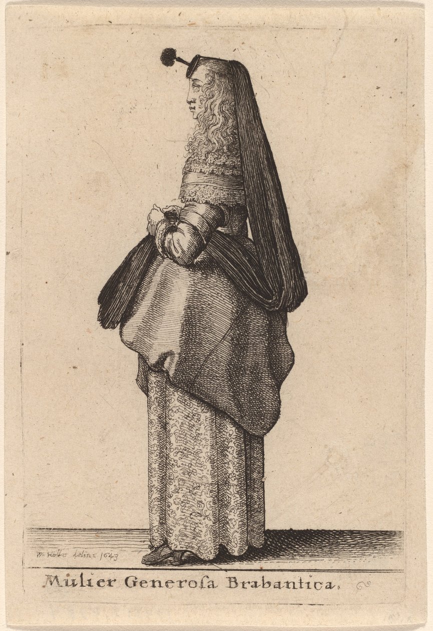 Antelias nainen Brabantista tekijältä Wenceslaus Hollar