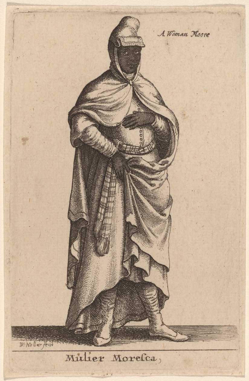 Mulier Moresca tekijältä Wenceslaus Hollar