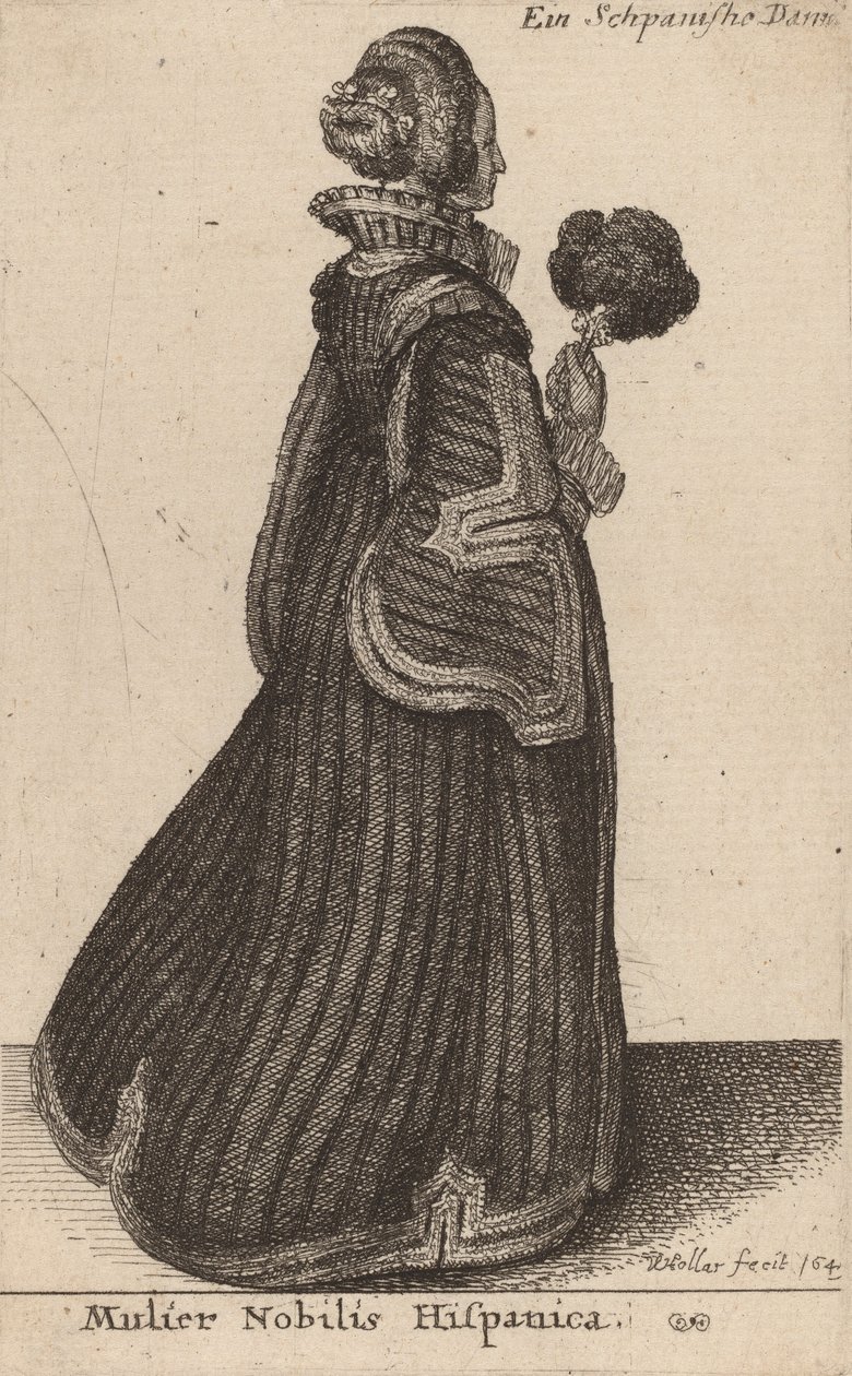 Una noble espanyola, probablement 1649. finlandesa tekijältä Wenceslaus Hollar