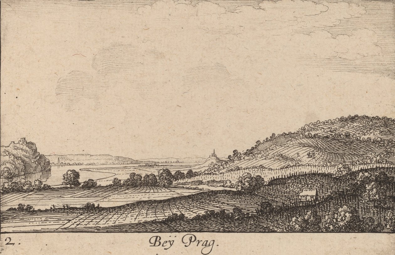 Lähellä Prahaa, 1635. tekijältä Wenceslaus Hollar