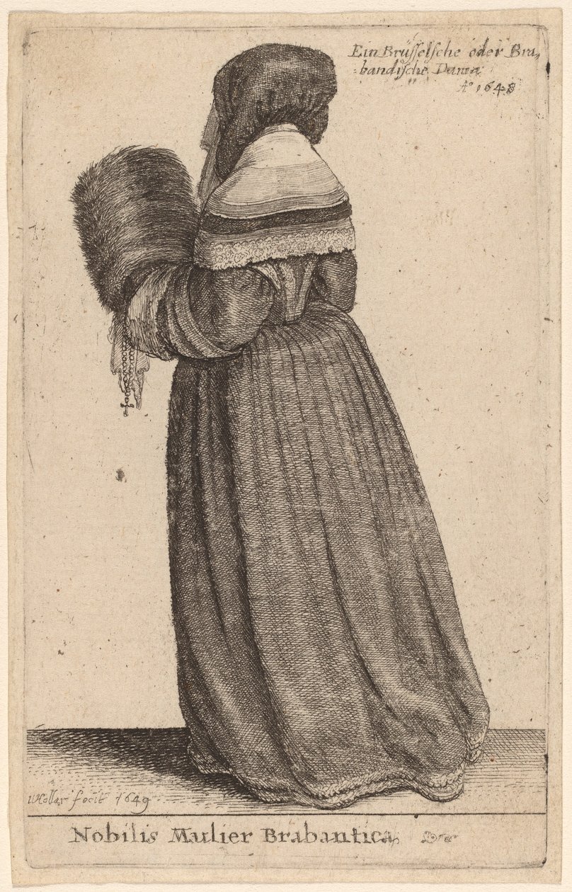 Jalo nainen Brabantista tekijältä Wenceslaus Hollar