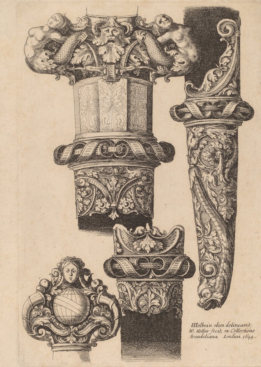 Koriste tikariin ja huotraan, 1644. tekijältä Wenceslaus Hollar