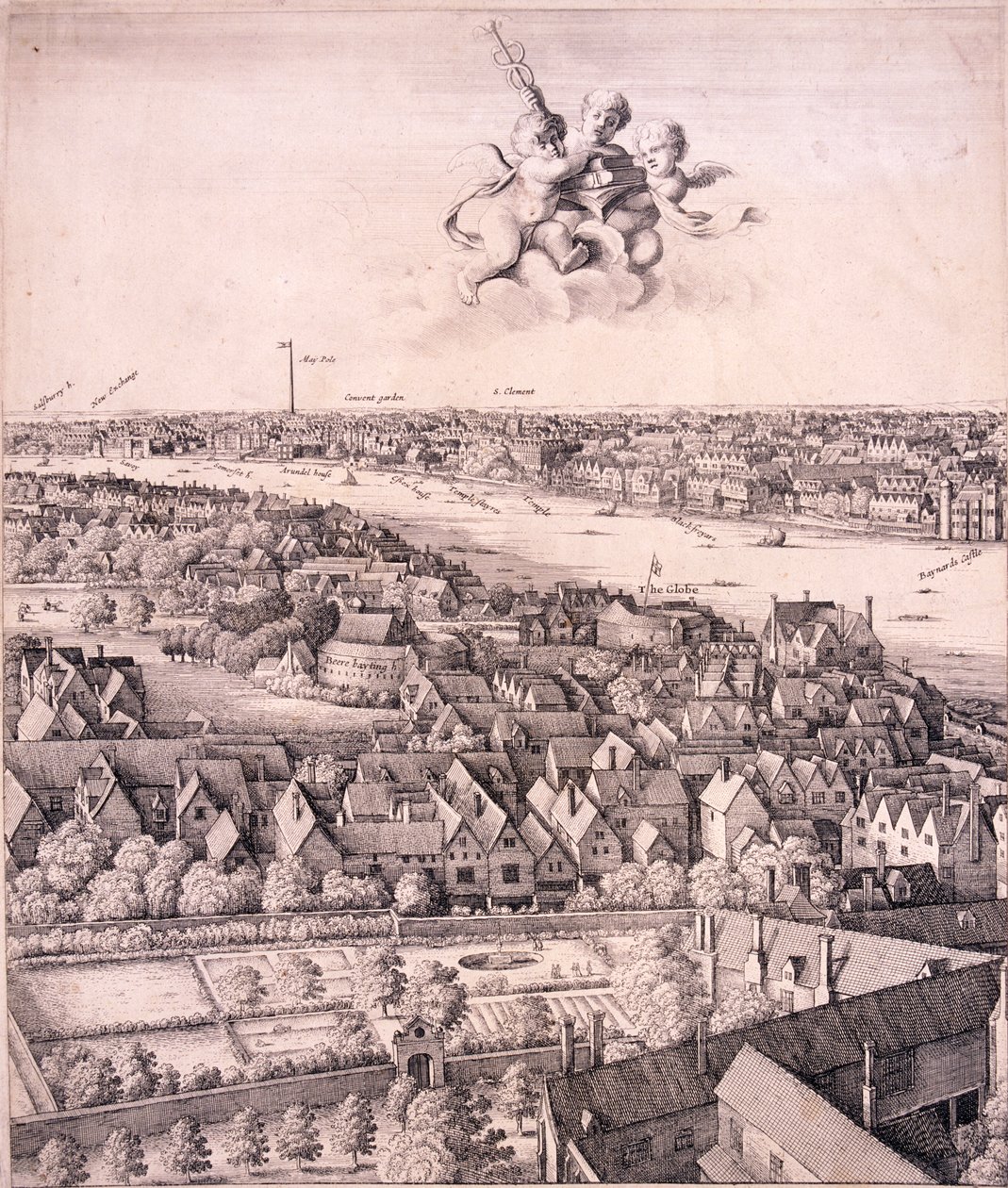 Panoraamanäkymä Lontooseen, c1670 tekijältä Wenceslaus Hollar