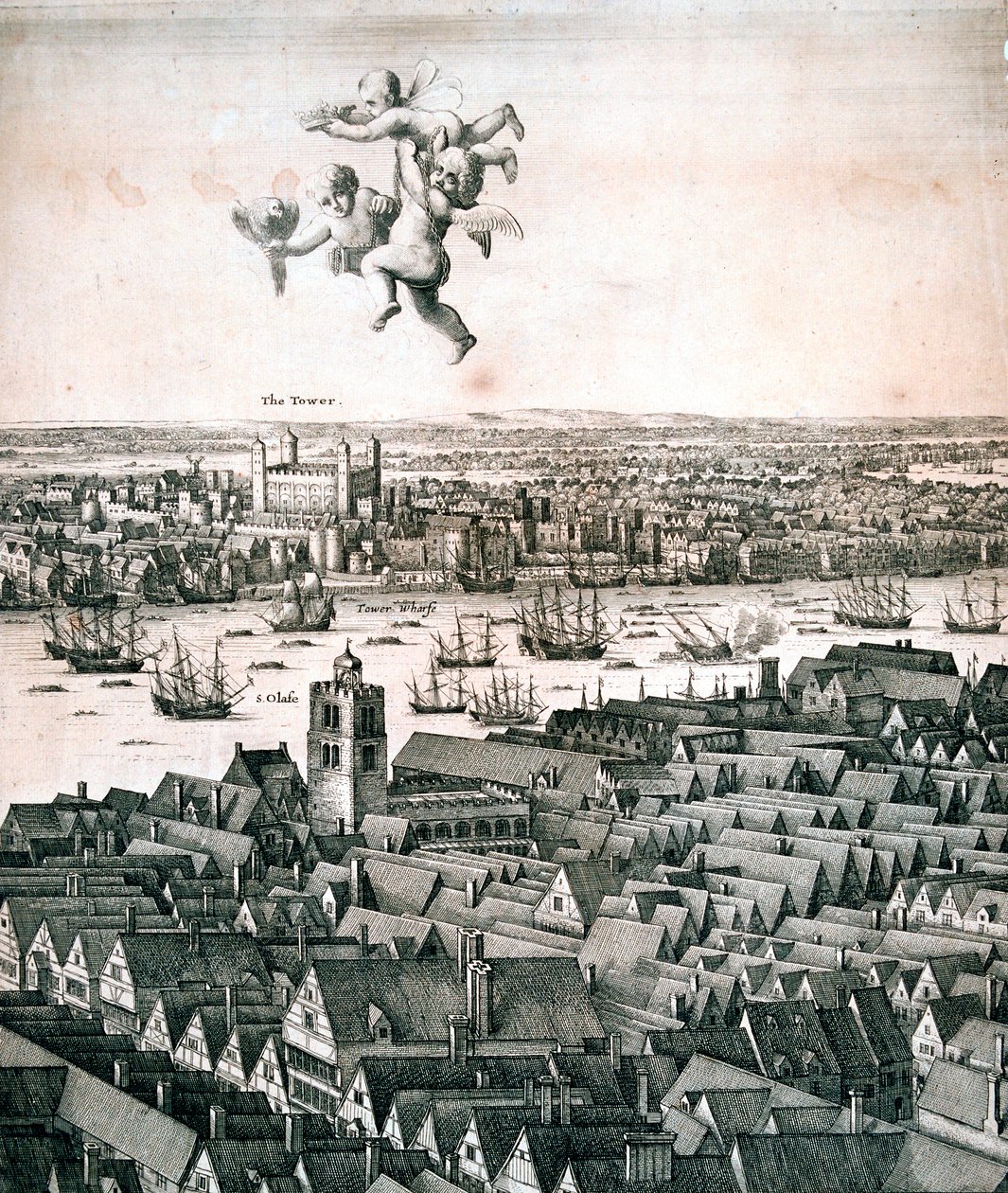 Panoraamanäkymä Lontooseen, c1670 tekijältä Wenceslaus Hollar