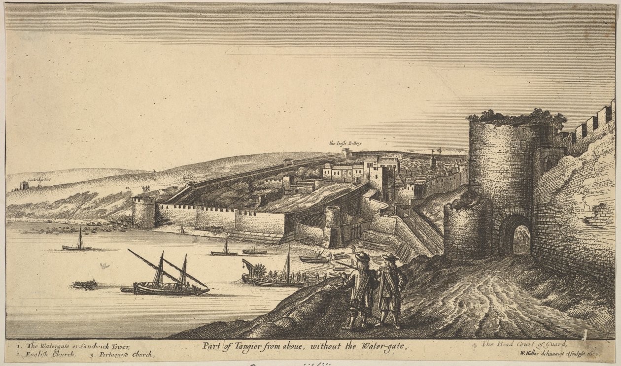 Osa Tangerista ylhäältä, 1670. tekijältä Wenceslaus Hollar