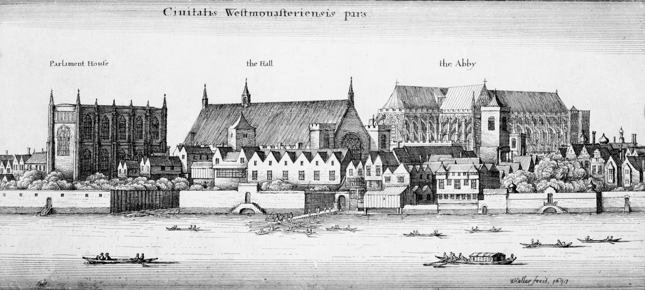 Osa Westminsterin kaupunkia, 1647 tekijältä Wenceslaus Hollar
