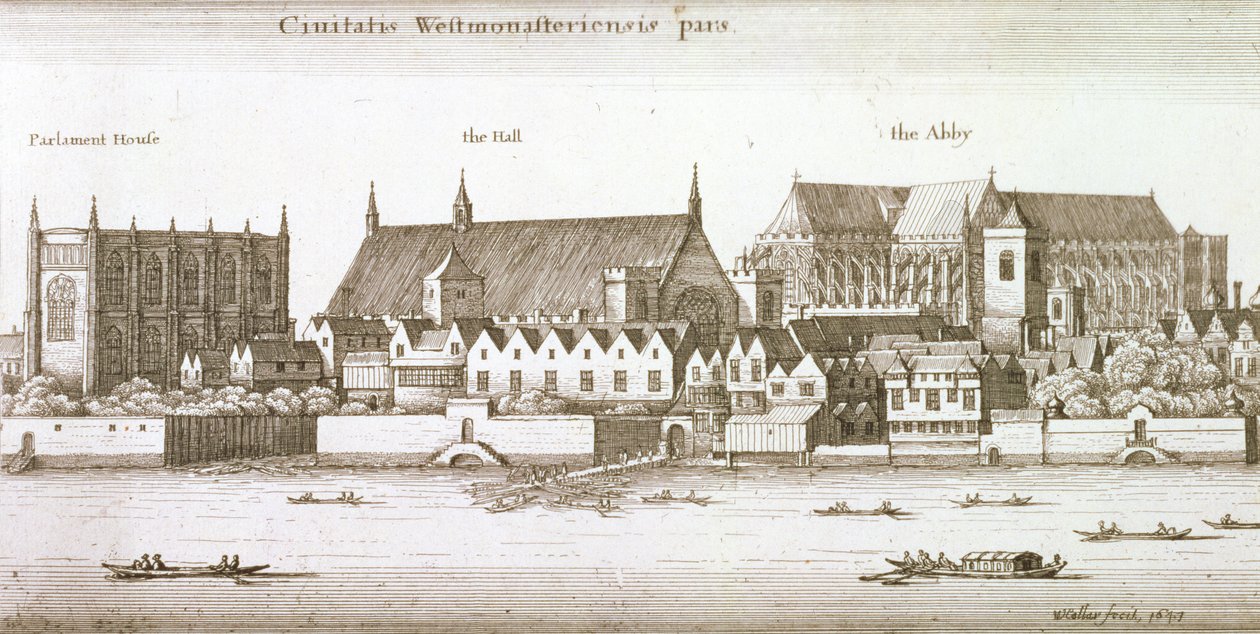Osa Westminsterin kaupunkia, 1647 tekijältä Wenceslaus Hollar