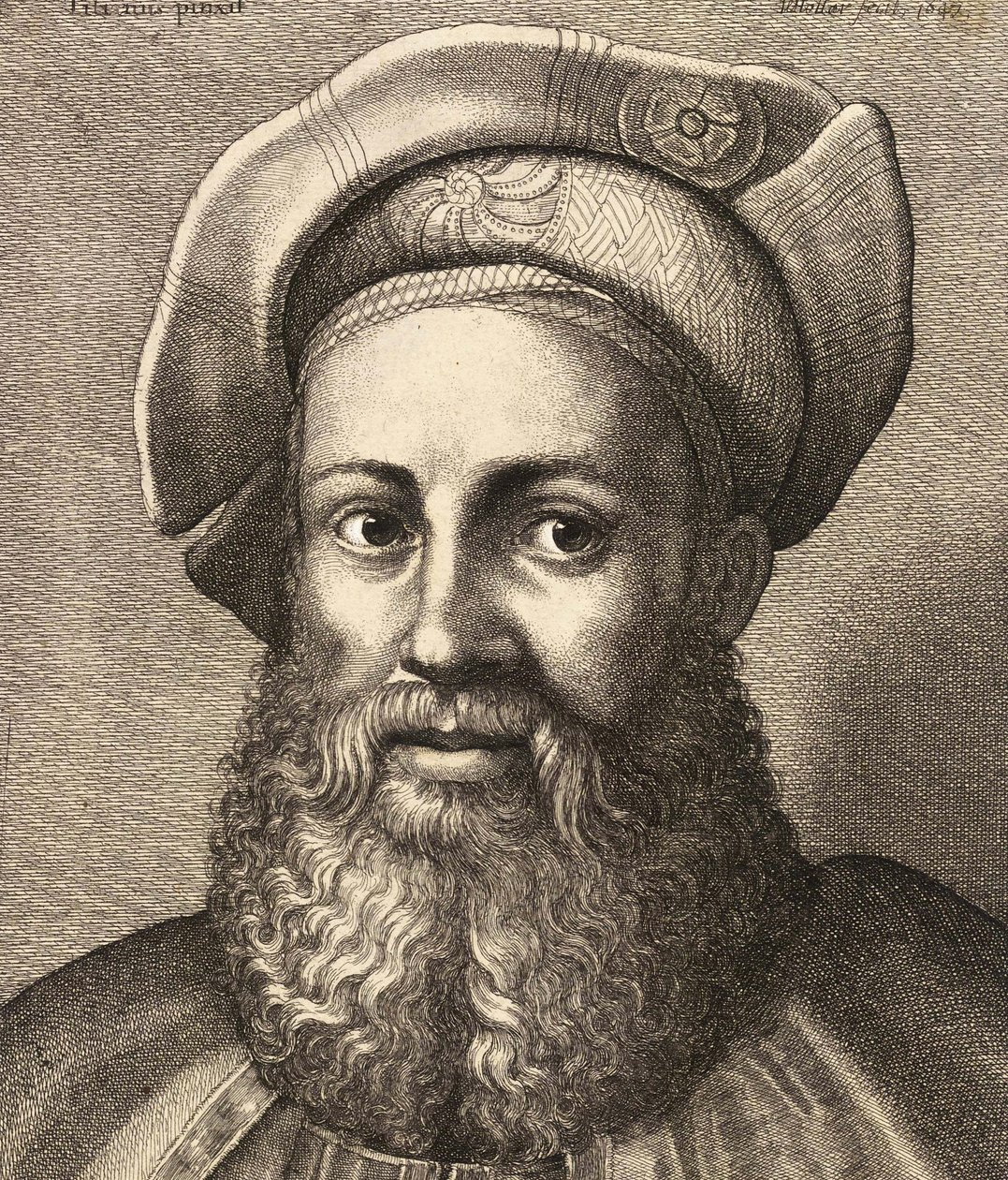 Pietro Aretinon muotokuva, noin 1670 tekijältä Wenceslaus Hollar