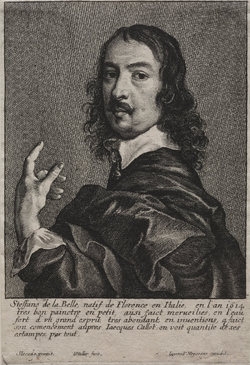 Stefano della Bellan muotokuva tekijältä Wenceslaus Hollar