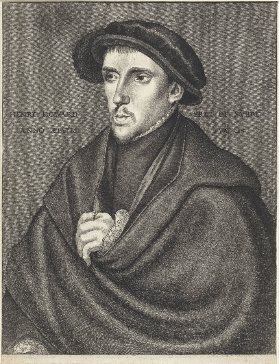 Henry Howardin, Surreyn jaarlin, muotokuva tekijältä Wenceslaus Hollar