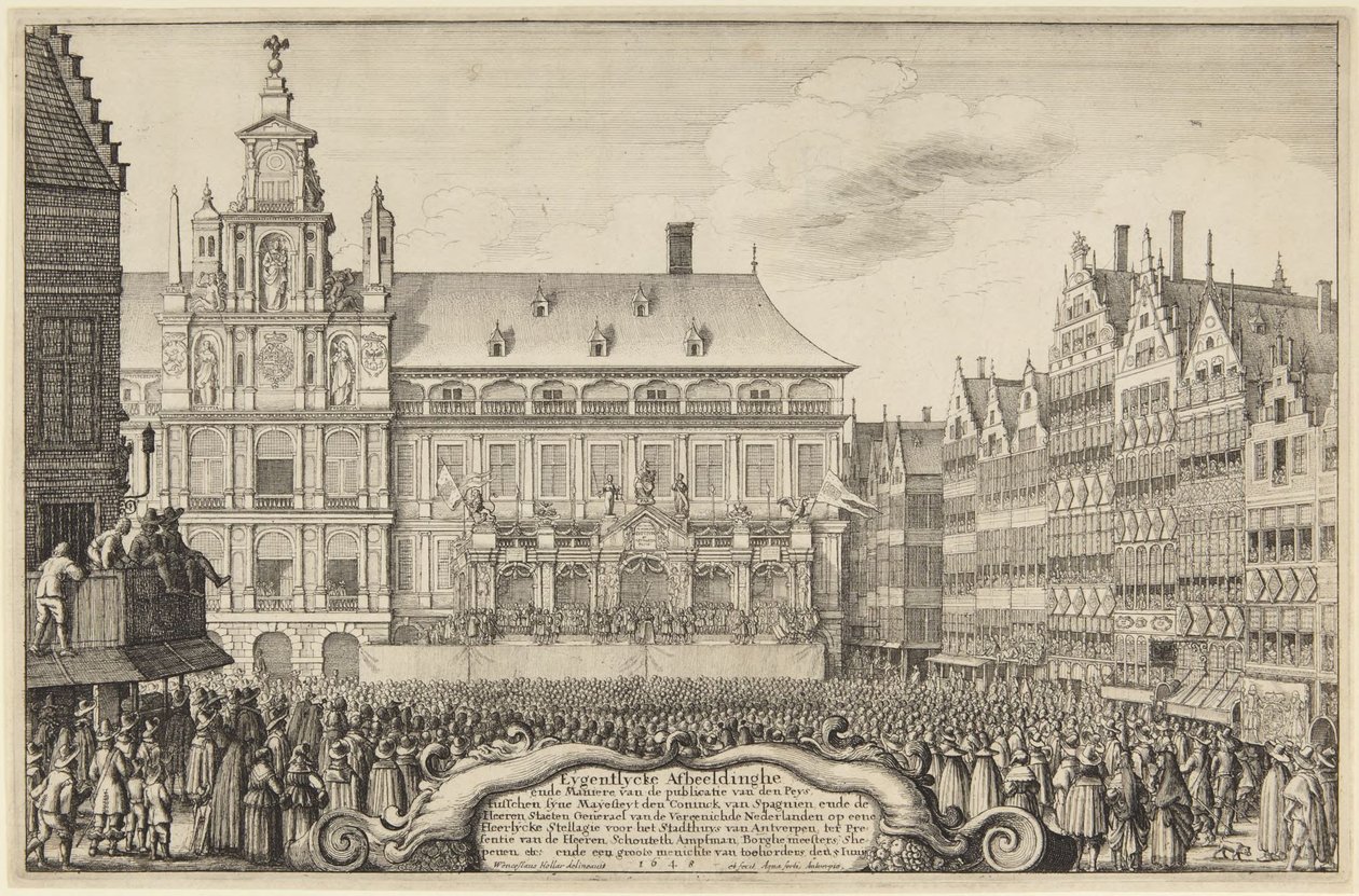 Rauhan julistaminen - Antwerpen tekijältä Wenceslaus Hollar