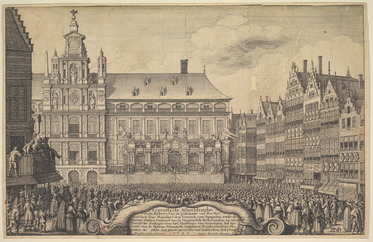 Munsterin sopimuksen julistus, 1648. tekijältä Wenceslaus Hollar