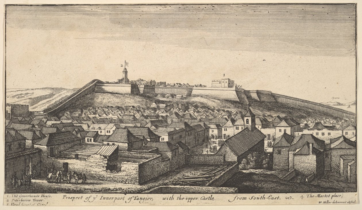 Tangerin sisäosan näkymät, n. 1670. tekijältä Wenceslaus Hollar