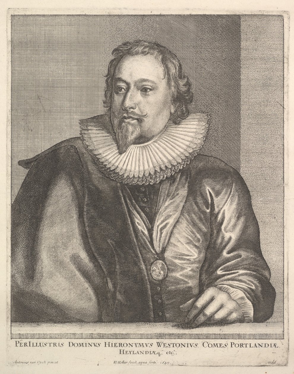 Richard Weston, Earl of Portland, 1645. tekijältä Wenceslaus Hollar