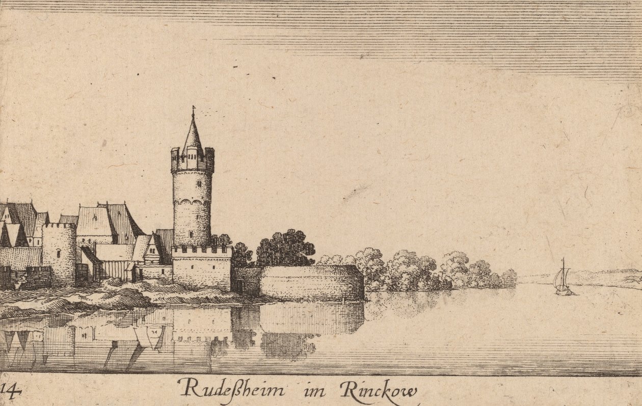 Rudesheim, 1635. tekijältä Wenceslaus Hollar