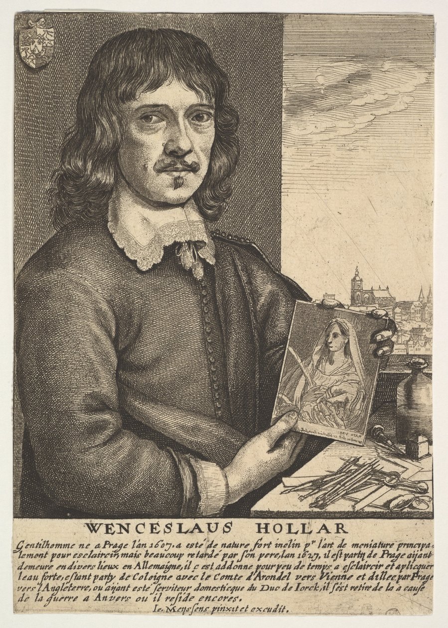 Omakuva, 1600-luku. tekijältä Wenceslaus Hollar