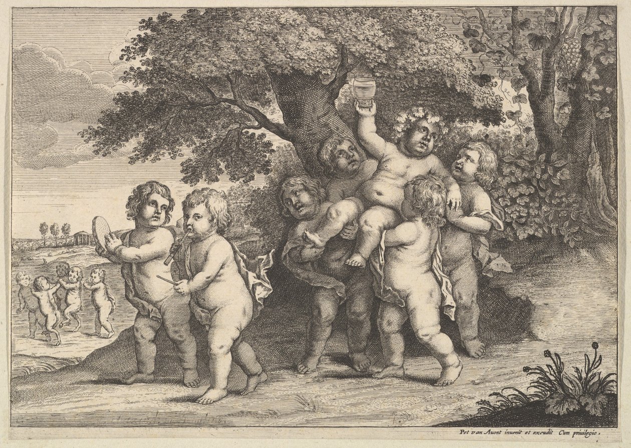 Seitsemän poikaa, 1625-77. tekijältä Wenceslaus Hollar