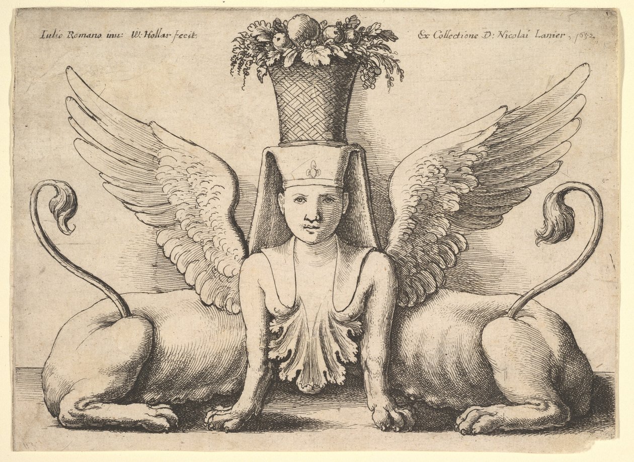 Sfinksi kahdella ruumiilla, 1652. tekijältä Wenceslaus Hollar