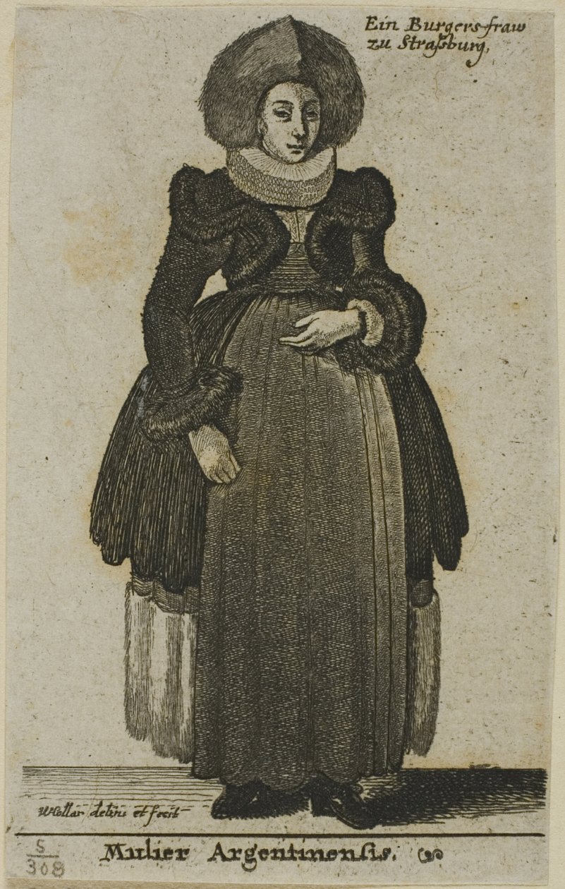 Strasbourgin nainen tekijältä Wenceslaus Hollar