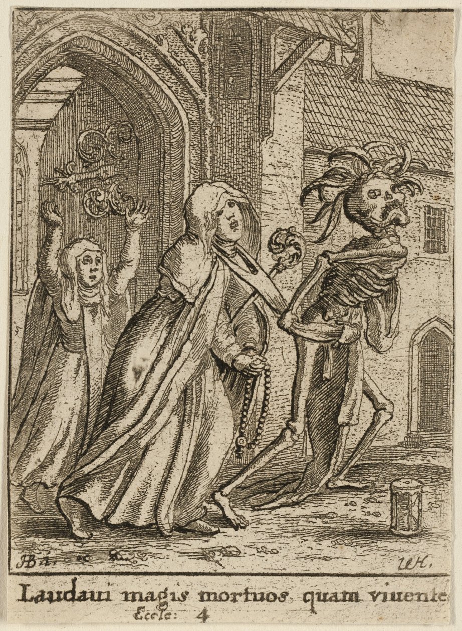 Abbess ja kuolema tekijältä Wenceslaus Hollar