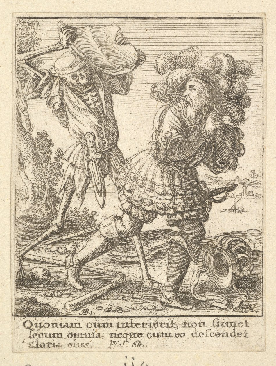 Kreivi kuolemantanssista, 1651. tekijältä Wenceslaus Hollar