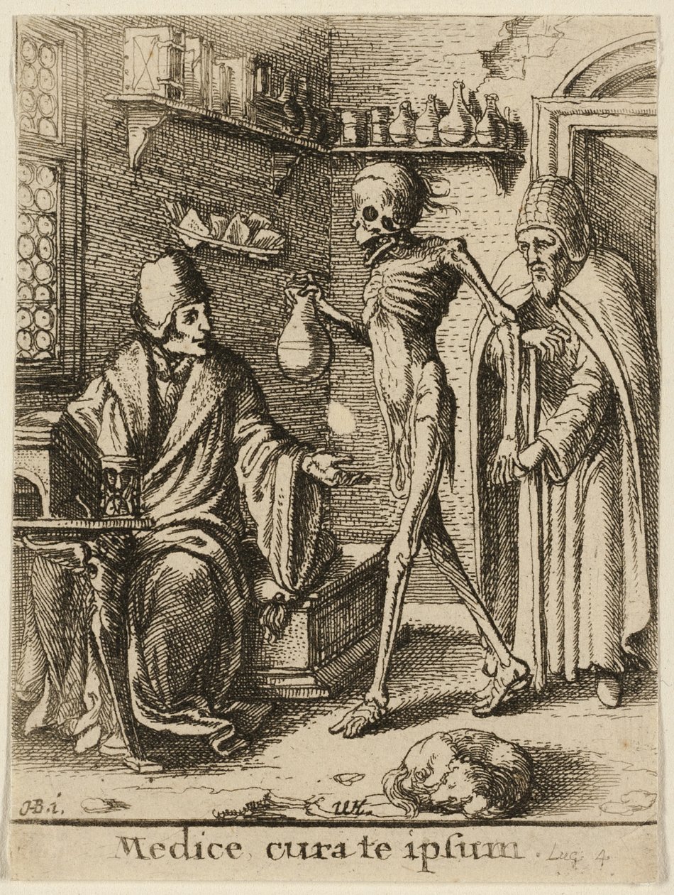 Lääkäri ja kuolema tekijältä Wenceslaus Hollar