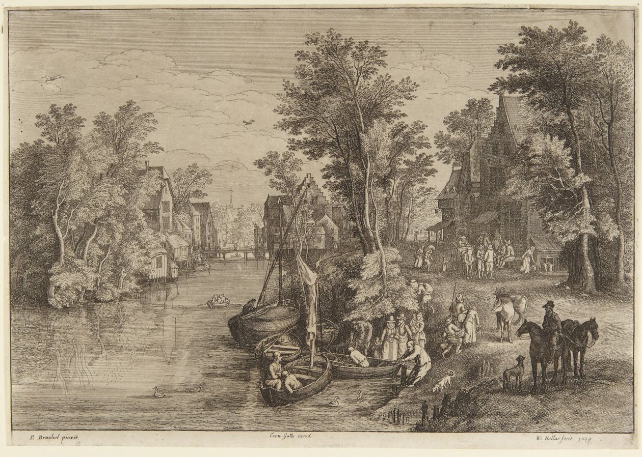 Kylän lossi tekijältä Wenceslaus Hollar