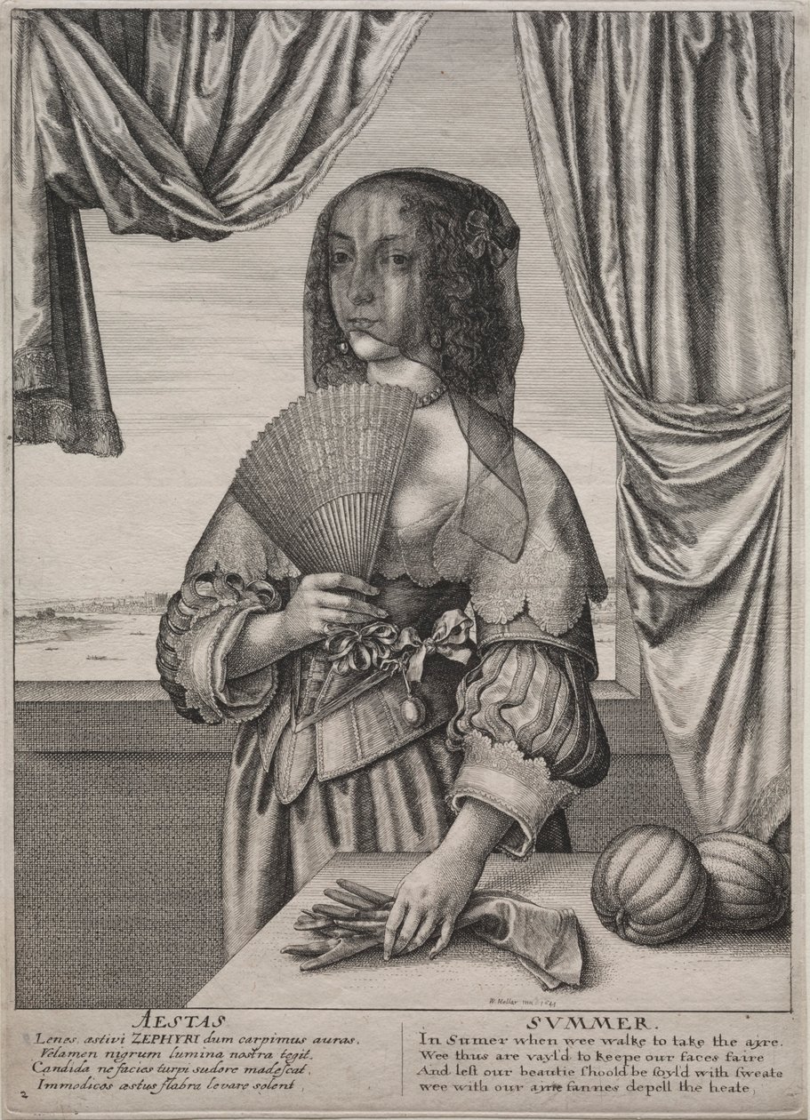 Neljä vuodenaikaa: Kesä, 1641. tekijältä Wenceslaus Hollar