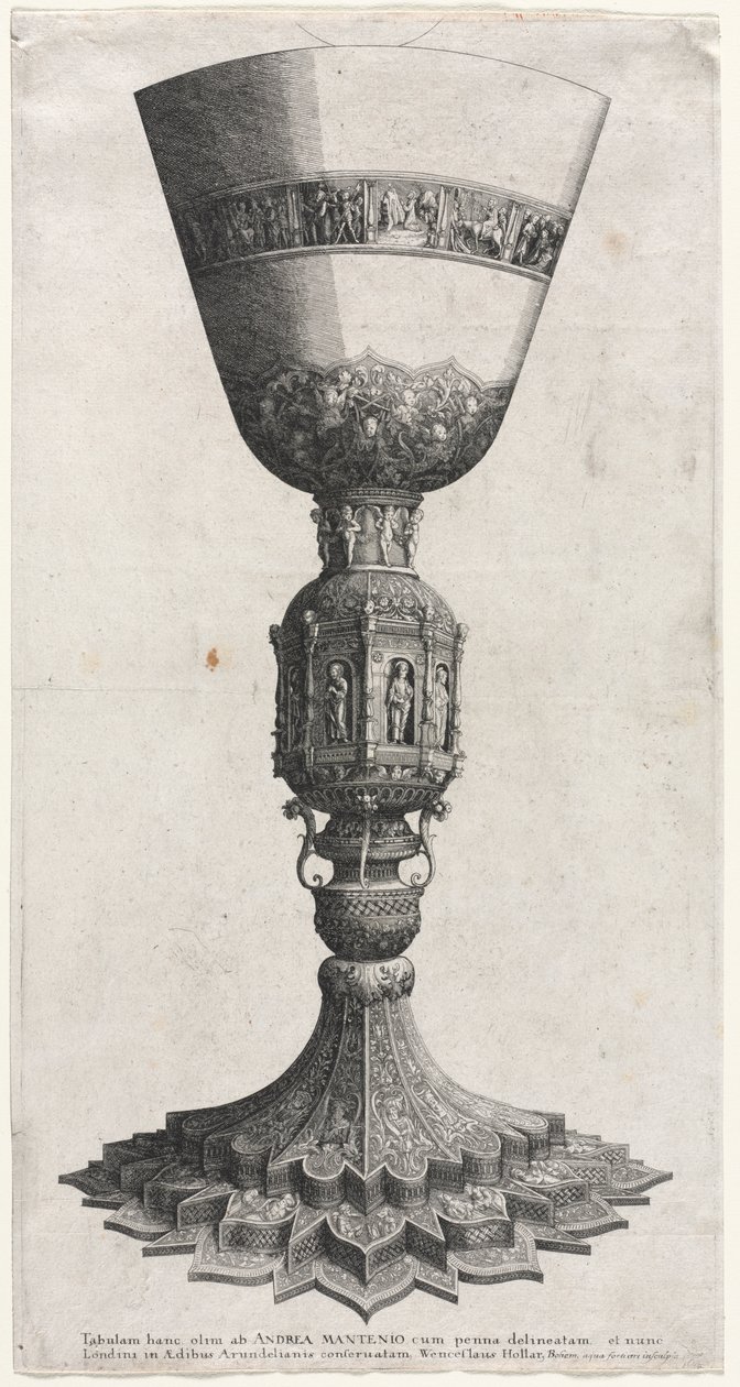 Figuurilla koristeltu Suuri malja, 1640. tekijältä Wenceslaus Hollar