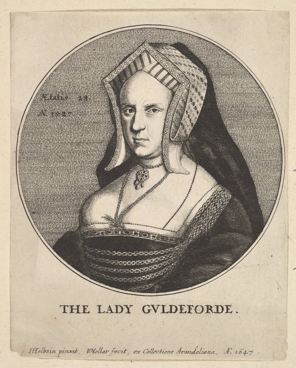 Lady Guldeforde Mary, Lady Guildford, 1647. tekijältä Wenceslaus Hollar