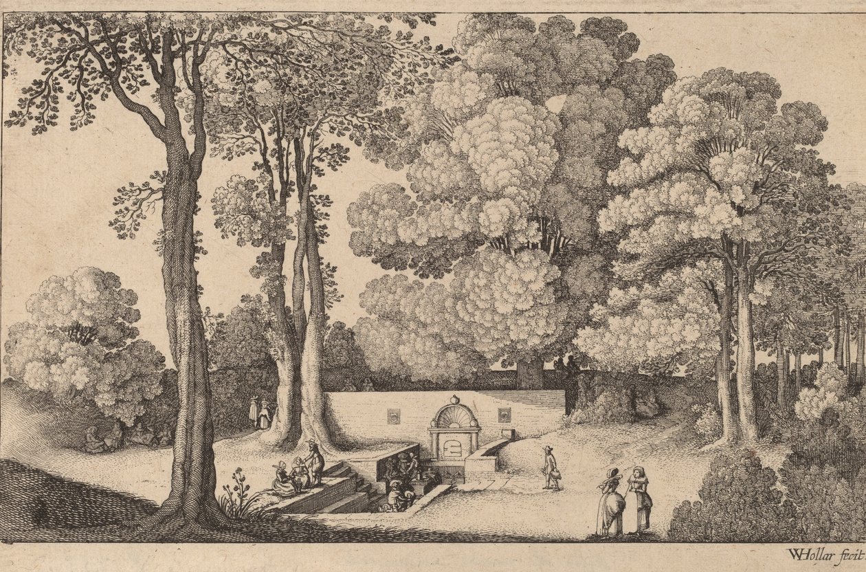 Mineraalilähde. tekijältä Wenceslaus Hollar
