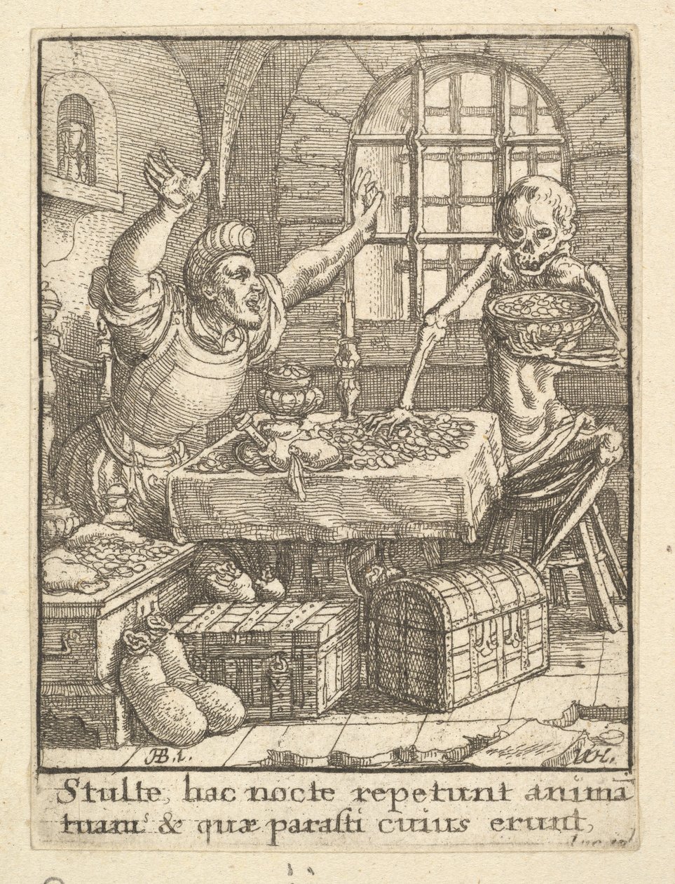 Miser, Kuolemantanssista, 1651. tekijältä Wenceslaus Hollar