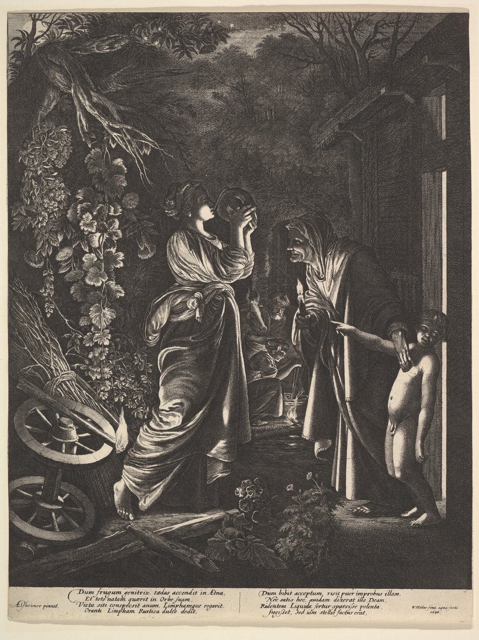 Ceresin pilkkaaminen, 1646. tekijältä Wenceslaus Hollar