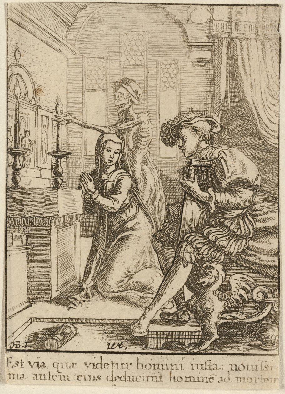 Nunna ja kuolema tekijältä Wenceslaus Hollar